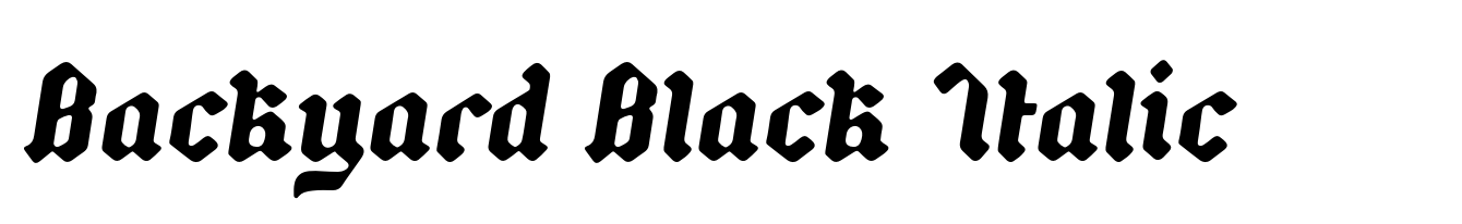 Backyard Black Italic